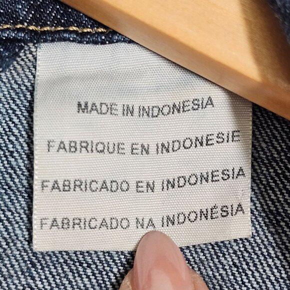 Custom Levis Vintage Distressed Denim Vest Motorcycle Biker Patches Womens S/M - Picture 11 of 15